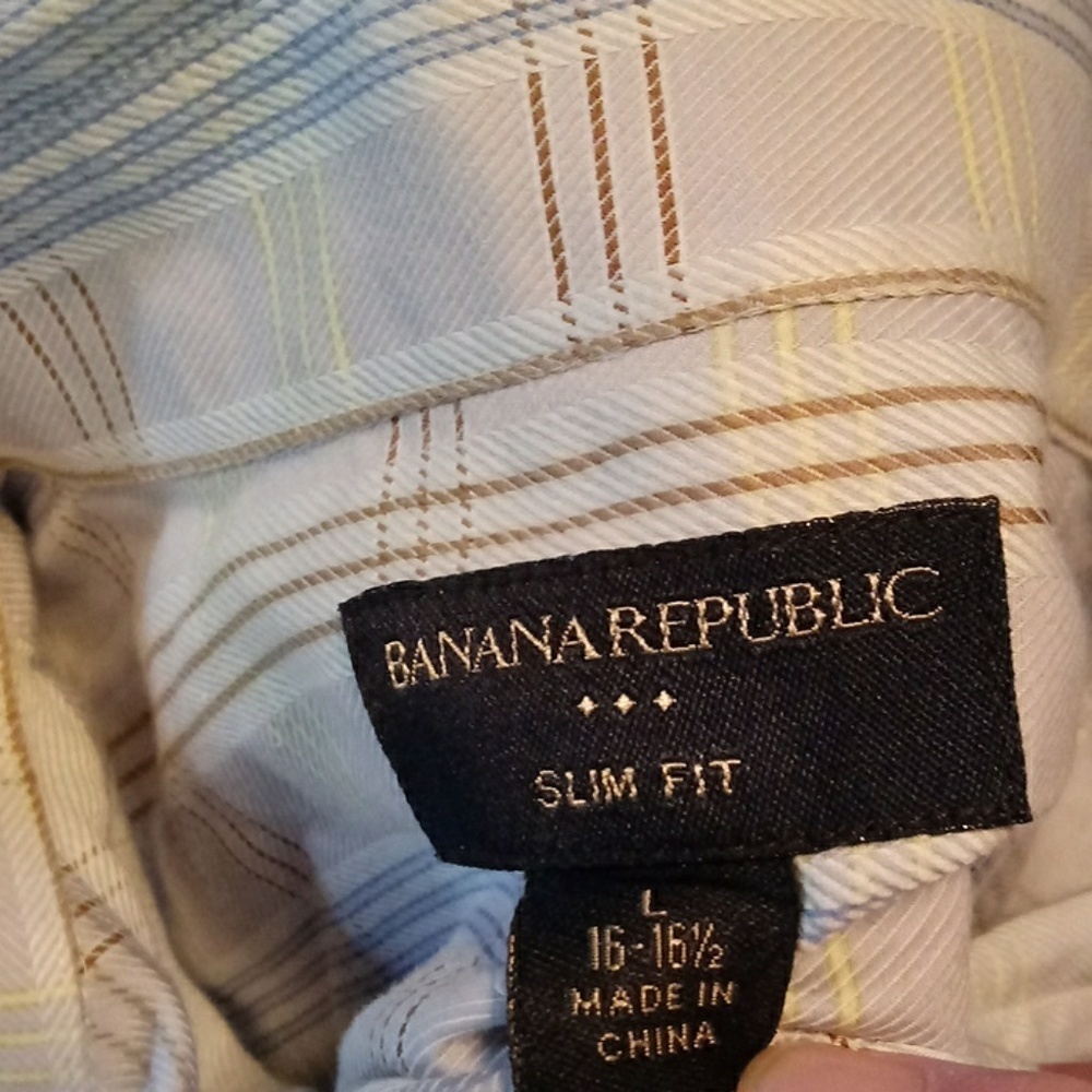 BANANA REPUBLIC mens shirt L(16-16 1/2) - Picture 3 of 4